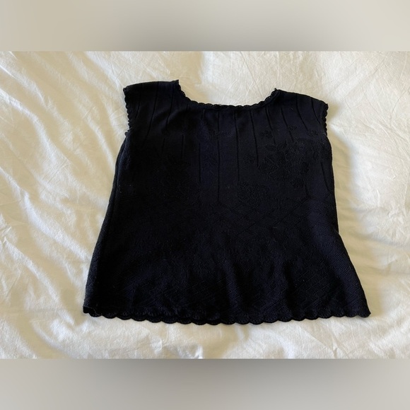 Escada Women's Black Sleeveless Tank Top Shell | SZ 36 | Knit - Picture 7 of 7